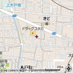 岐阜県大垣市木戸町周辺の地図
