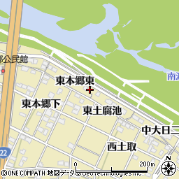 愛知県一宮市北方町北方東本郷東2周辺の地図