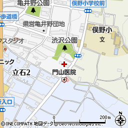 亀井野アパート周辺の地図