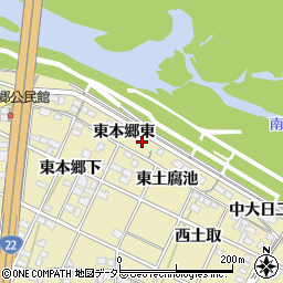愛知県一宮市北方町北方東本郷東5周辺の地図