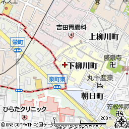 岐阜県羽島郡笠松町下柳川町61周辺の地図