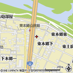 愛知県一宮市北方町北方東本郷下111周辺の地図
