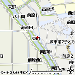 愛知県犬山市前原（東町）周辺の地図