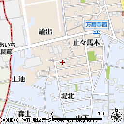 愛知県犬山市橋爪論出周辺の地図