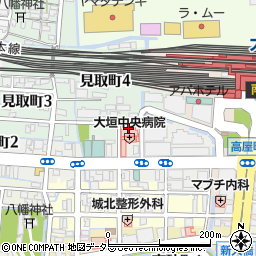 大垣中央病院周辺の地図