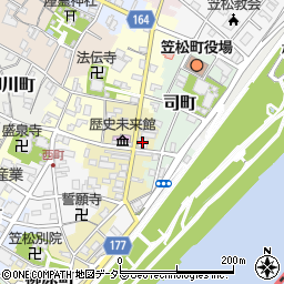 十六銀行笠松支店 ＡＴＭ周辺の地図