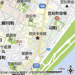 笠松町歴史未来館周辺の地図