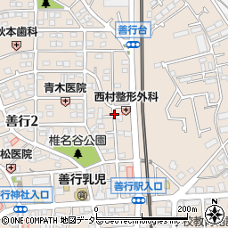 神奈川県藤沢市善行周辺の地図