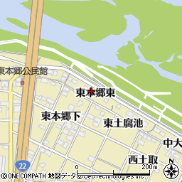 愛知県一宮市北方町北方東本郷東11周辺の地図