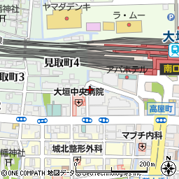 名鉄協商大垣駅西駐車場周辺の地図