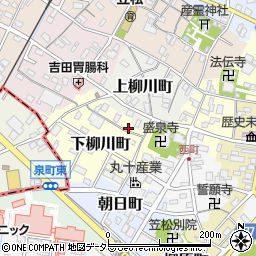 岐阜県羽島郡笠松町下柳川町27周辺の地図