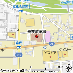 垂井町新庁舎周辺の地図