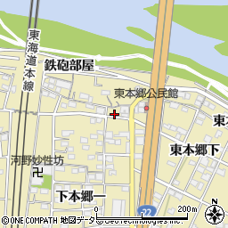 愛知県一宮市北方町北方下本郷二92周辺の地図