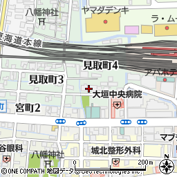 レールシティ大垣駅前周辺の地図