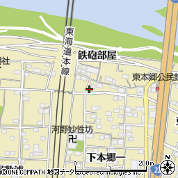 愛知県一宮市北方町北方下本郷二62周辺の地図