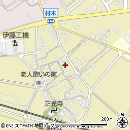滋賀県米原市村木周辺の地図