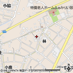 愛知県江南市小杁町林309周辺の地図