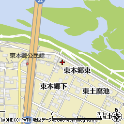 愛知県一宮市北方町北方東本郷12周辺の地図