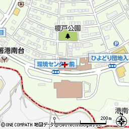 港南区役所　蓬莱荘周辺の地図