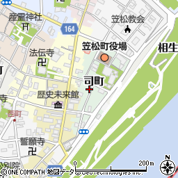 岐阜県羽島郡笠松町司町周辺の地図