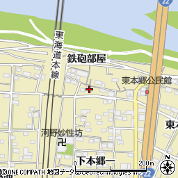 愛知県一宮市北方町北方下本郷二53周辺の地図