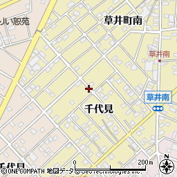 愛知県江南市草井町（千代見）周辺の地図