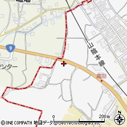 兵庫県朝来市和田山町高田673周辺の地図