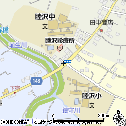 睦沢中学校前周辺の地図