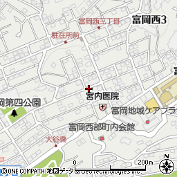 神奈川県横浜市金沢区富岡西周辺の地図