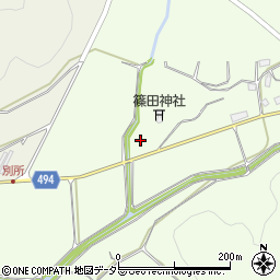 京都府綾部市篠田町（堂ノ尾）周辺の地図