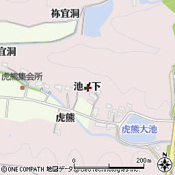 愛知県犬山市今井池ノ下周辺の地図