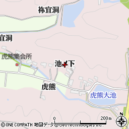愛知県犬山市今井（池ノ下）周辺の地図