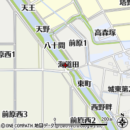 愛知県犬山市前原海道田周辺の地図