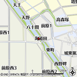 愛知県犬山市前原（海道田）周辺の地図