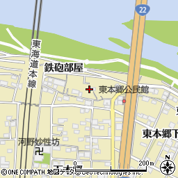 愛知県一宮市北方町北方下本郷二周辺の地図