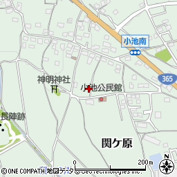 岐阜県不破郡関ケ原町小池周辺の地図