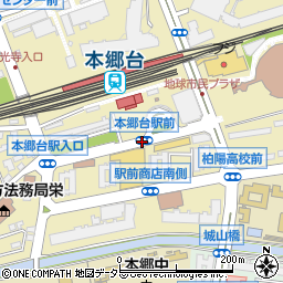 本郷台駅前周辺の地図