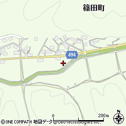 京都府綾部市篠田町（堂ノ前）周辺の地図