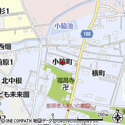 愛知県犬山市前原小脇町周辺の地図