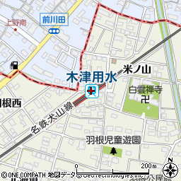 木津用水駅周辺の地図