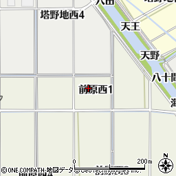 愛知県犬山市前原西1丁目周辺の地図
