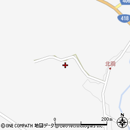 岐阜県恵那市山岡町久保原605周辺の地図