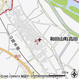 兵庫県朝来市和田山町高田222-8周辺の地図