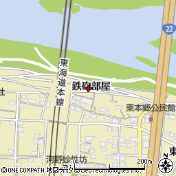 愛知県一宮市北方町北方鉄砲部屋周辺の地図