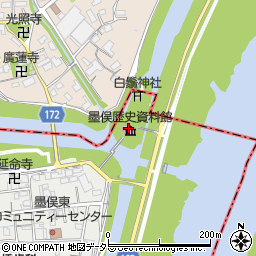 大垣市役所　墨俣一夜城歴史資料館周辺の地図