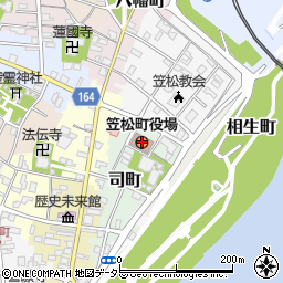 岐阜県羽島郡笠松町周辺の地図