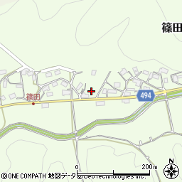 〒623-0351 京都府綾部市篠田町の地図