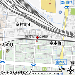 岐阜県大垣市室村町4丁目173周辺の地図
