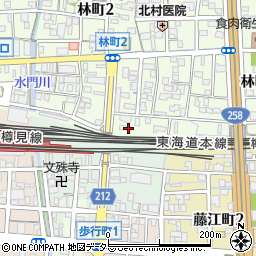 岐阜県大垣市林町1丁目34周辺の地図