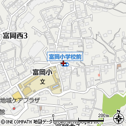 富岡小学校前周辺の地図